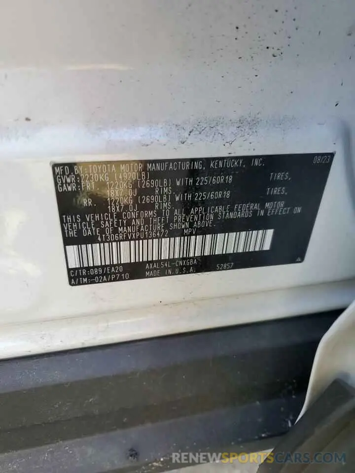 14 Photograph of a damaged car 4T3D6RFVXPU136472 TOYOTA RAV4 2023