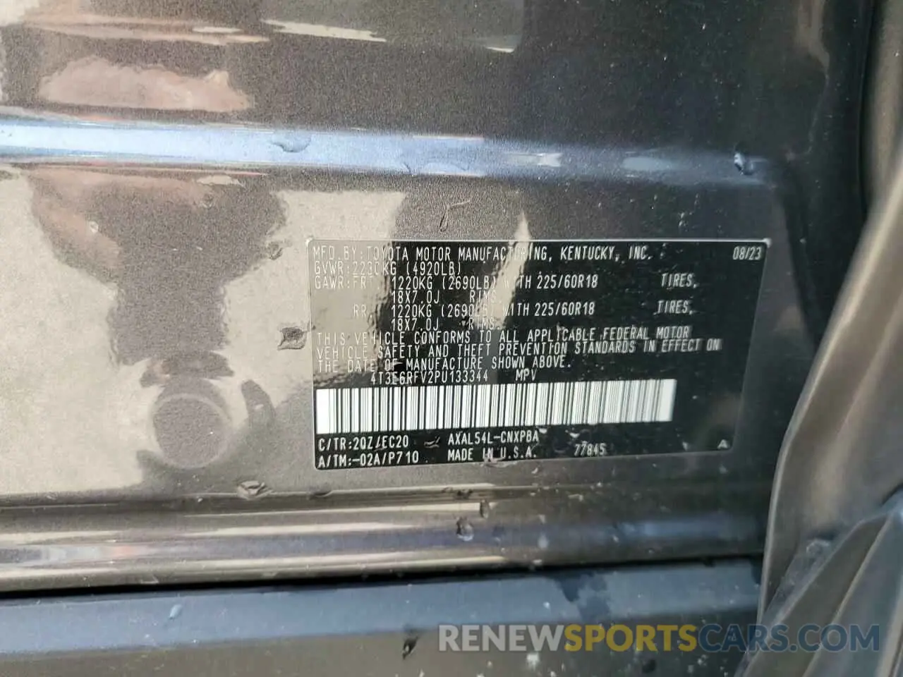 13 Photograph of a damaged car 4T3E6RFV2PU133344 TOYOTA RAV4 2023