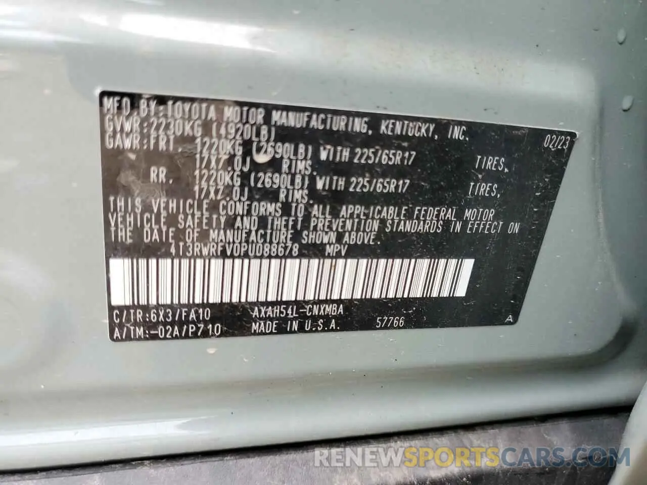 14 Photograph of a damaged car 4T3RWRFV0PU088678 TOYOTA RAV4 2023