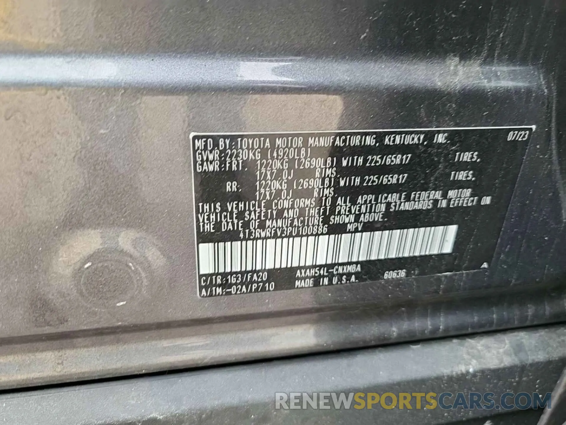 13 Photograph of a damaged car 4T3RWRFV3PU100886 TOYOTA RAV4 2023