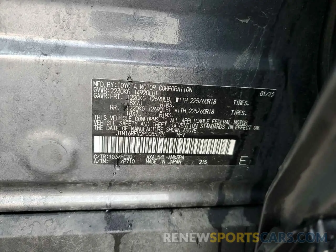 13 Photograph of a damaged car JTM16RFV2PD085226 TOYOTA RAV4 2023