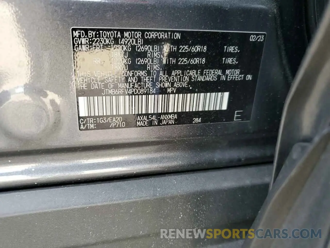 13 Photograph of a damaged car JTMB6RFV4PD089184 TOYOTA RAV4 2023