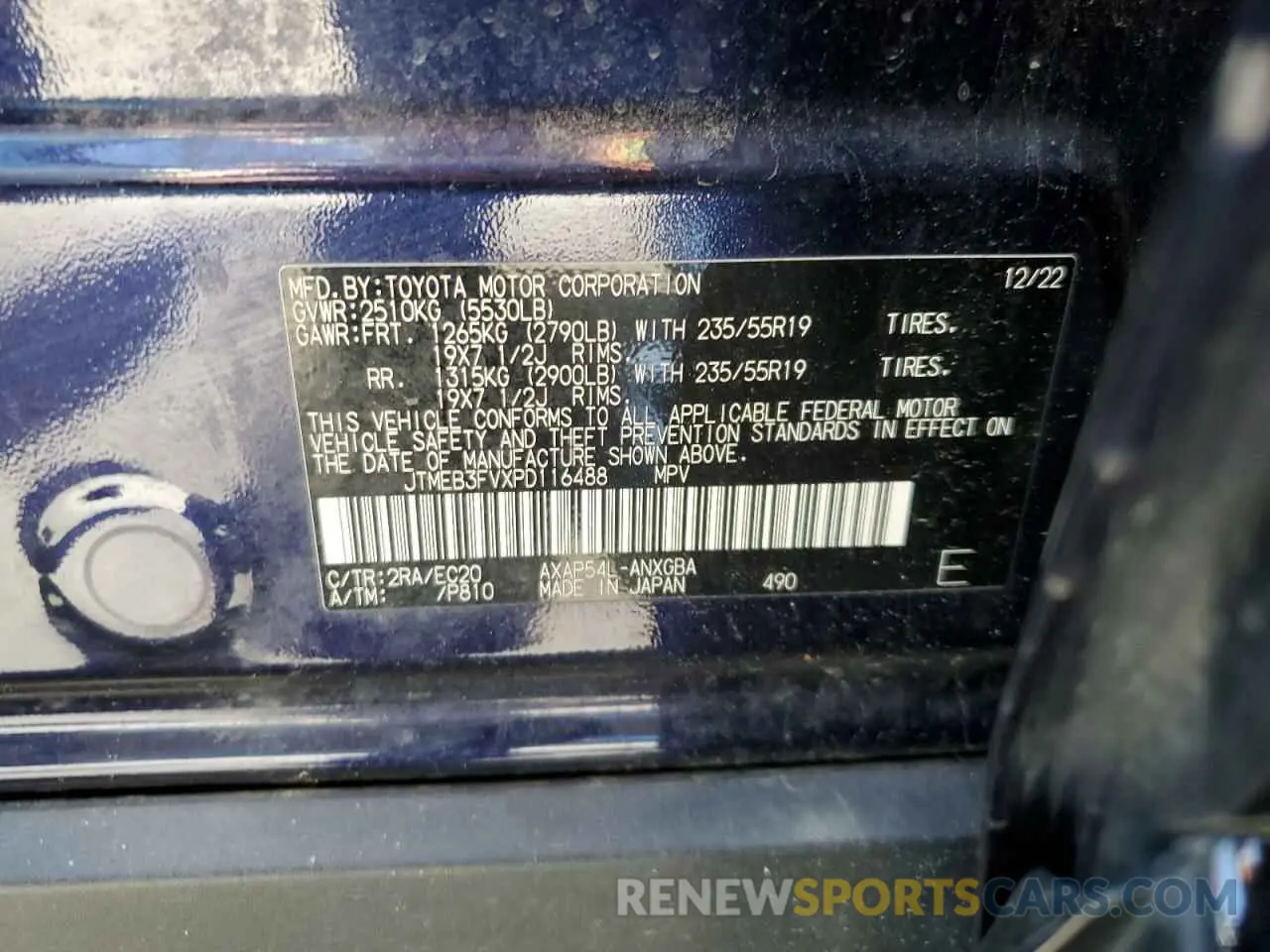 15 Photograph of a damaged car JTMEB3FVXPD116488 TOYOTA RAV4 2023