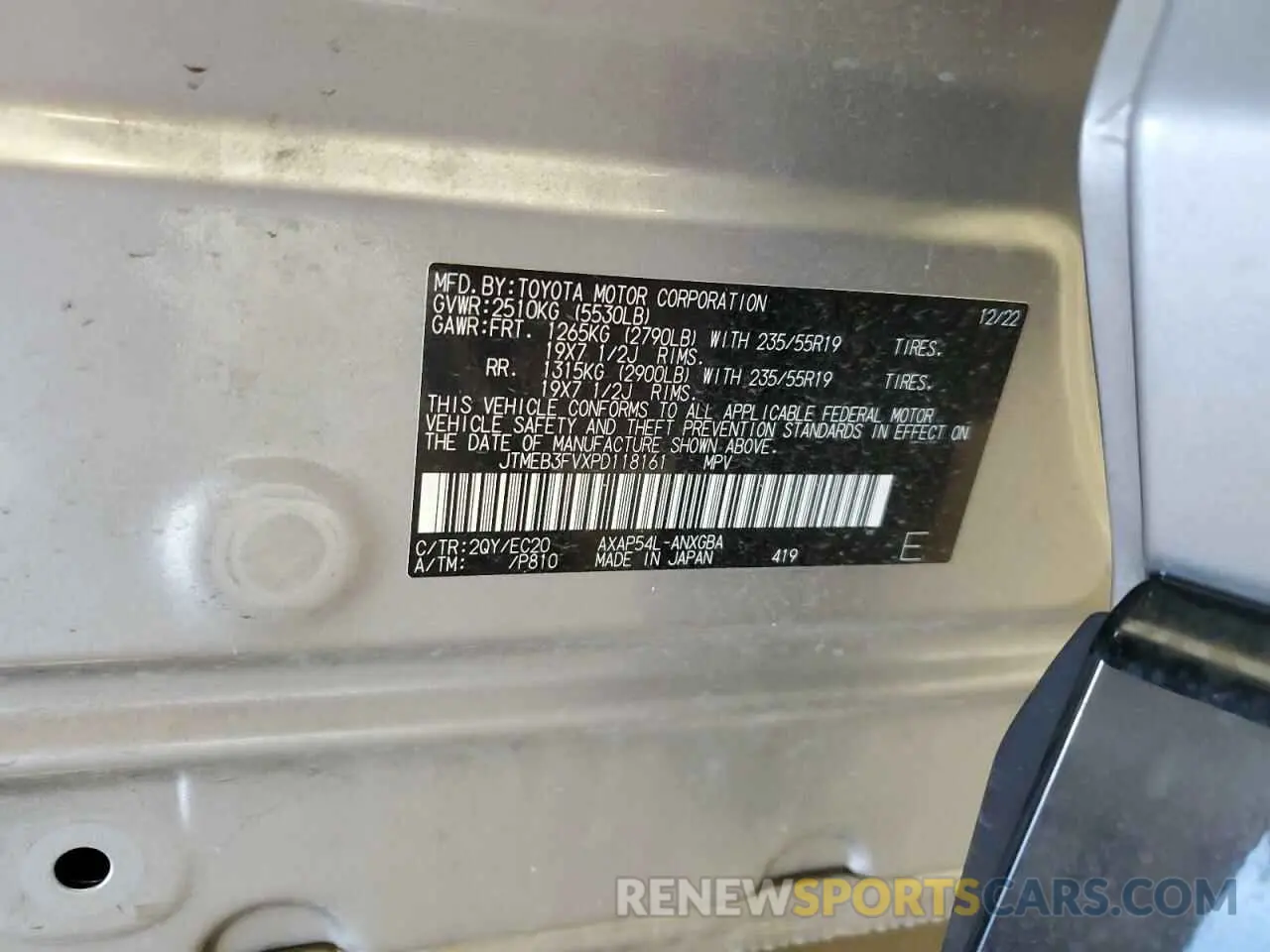 14 Photograph of a damaged car JTMEB3FVXPD118161 TOYOTA RAV4 2023