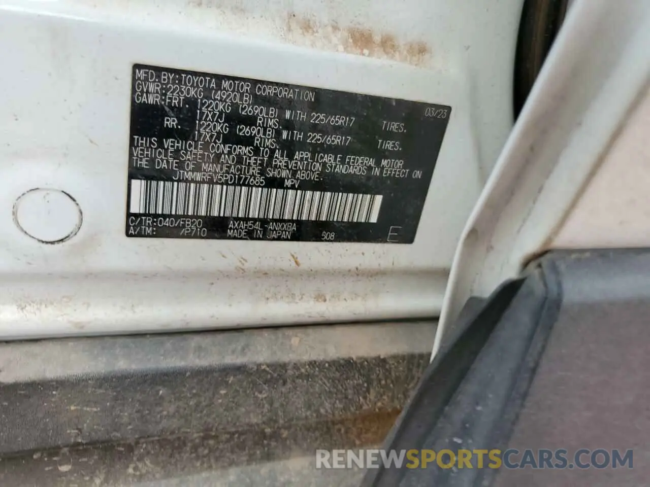 13 Photograph of a damaged car JTMMWRFV5PD177685 TOYOTA RAV4 2023