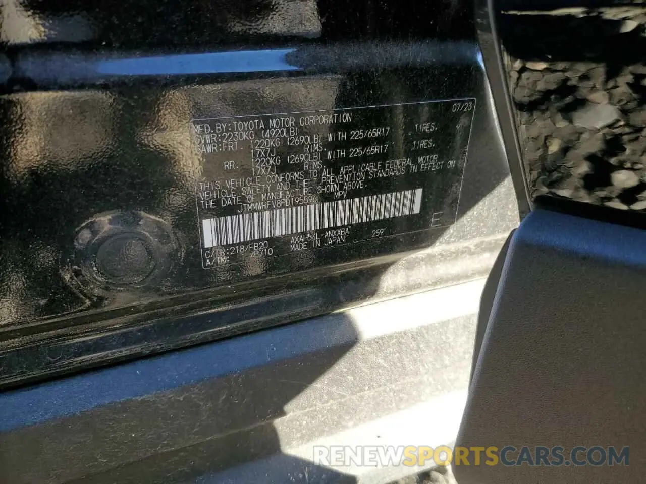 13 Photograph of a damaged car JTMMWRFV8PD195596 TOYOTA RAV4 2023