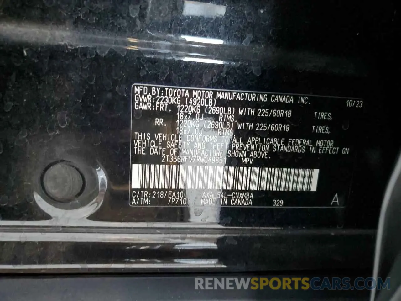 12 Photograph of a damaged car 2T3B6RFV7RW049851 TOYOTA RAV4 2024