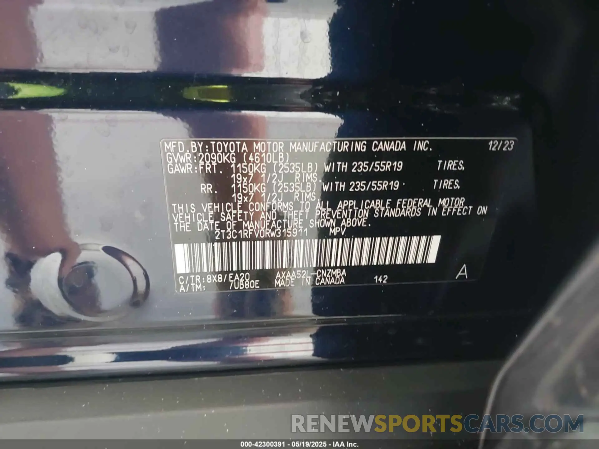 9 Photograph of a damaged car 2T3C1RFV0RW315911 TOYOTA RAV4 2024