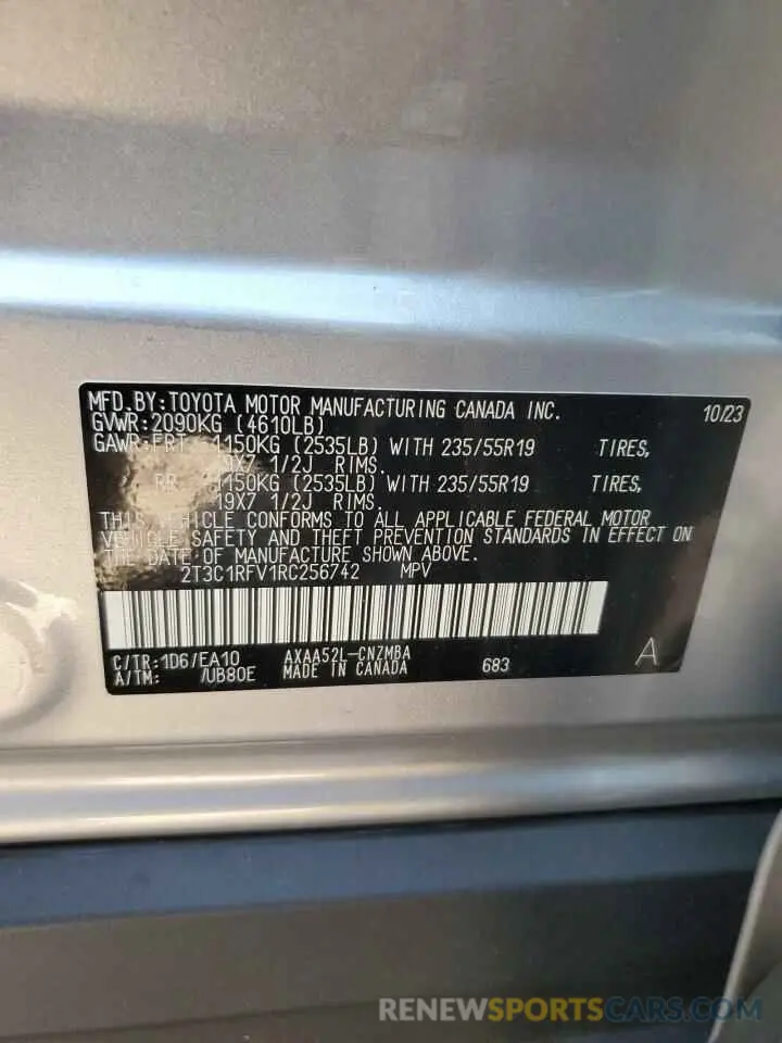 12 Photograph of a damaged car 2T3C1RFV1RC256742 TOYOTA RAV4 2024