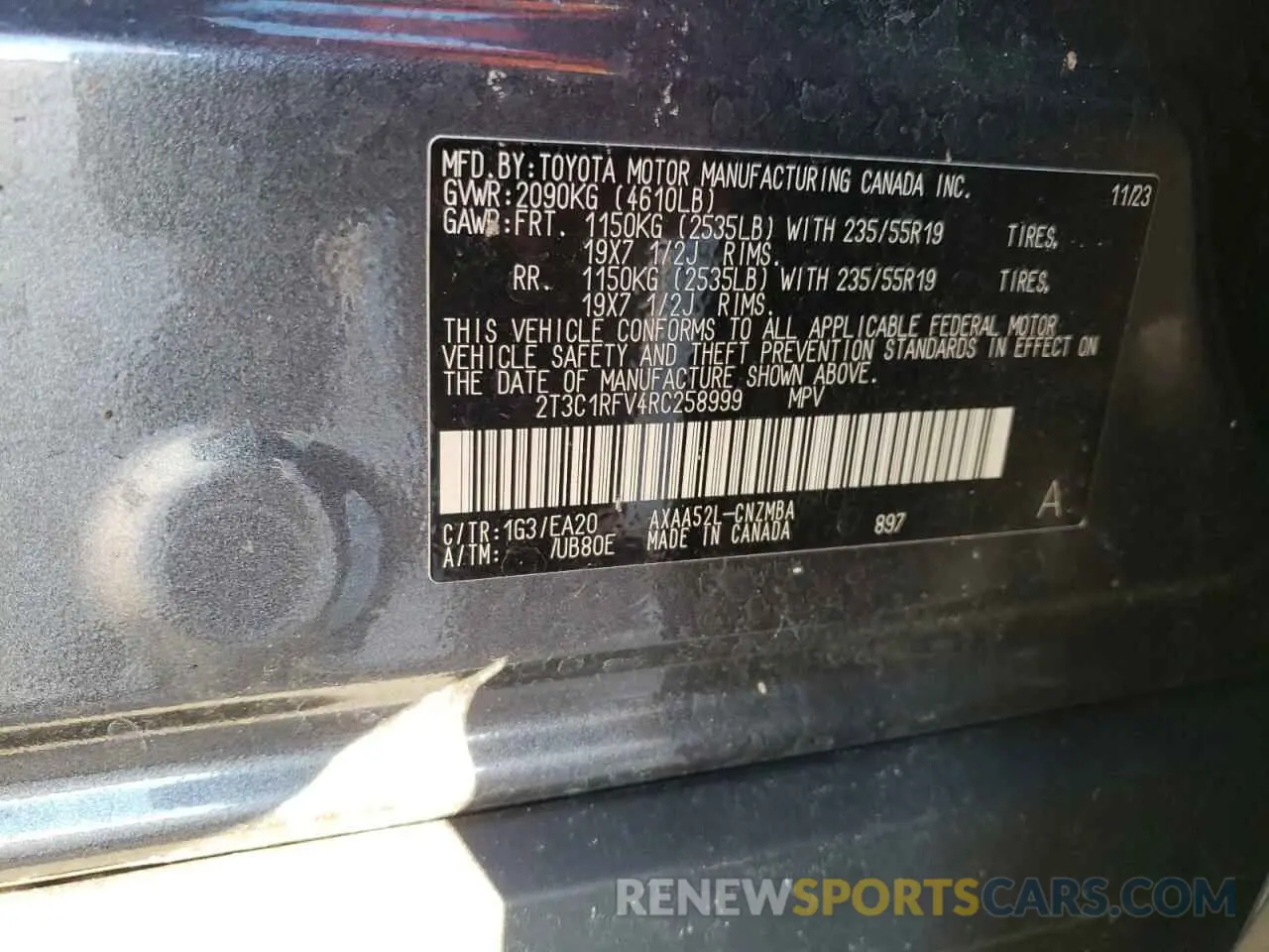 15 Photograph of a damaged car 2T3C1RFV4RC258999 TOYOTA RAV4 2024