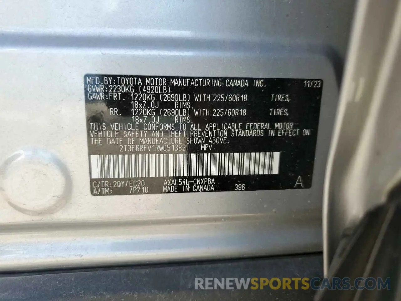 14 Photograph of a damaged car 2T3E6RFV1RW051382 TOYOTA RAV4 2024