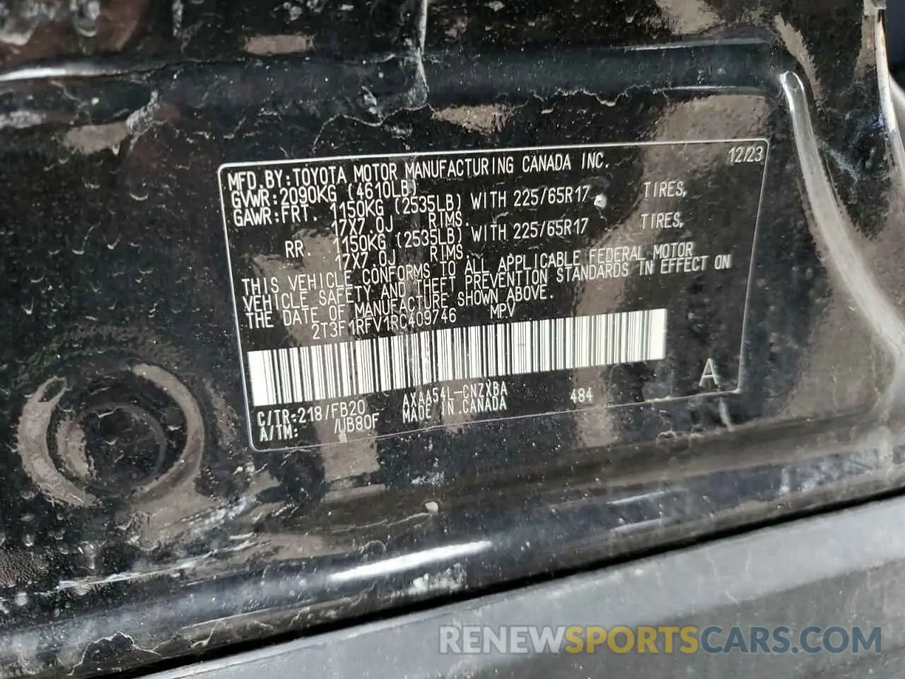16 Photograph of a damaged car 2T3F1RFV1RC409746 TOYOTA RAV4 2024