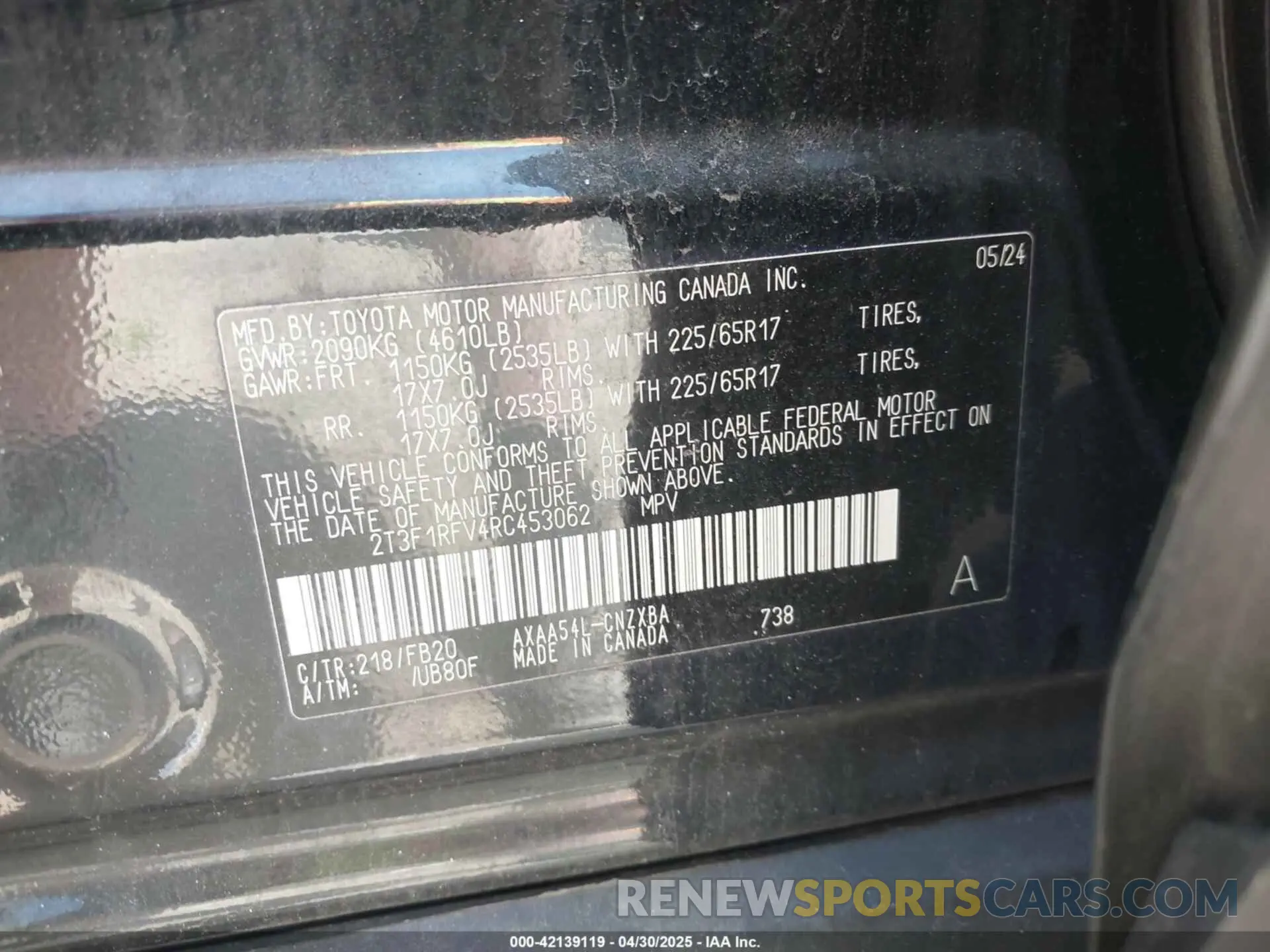 9 Photograph of a damaged car 2T3F1RFV4RC453062 TOYOTA RAV4 2024