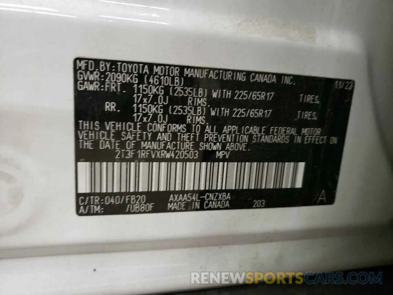 14 Photograph of a damaged car 2T3F1RFVXRW420503 TOYOTA RAV4 2024