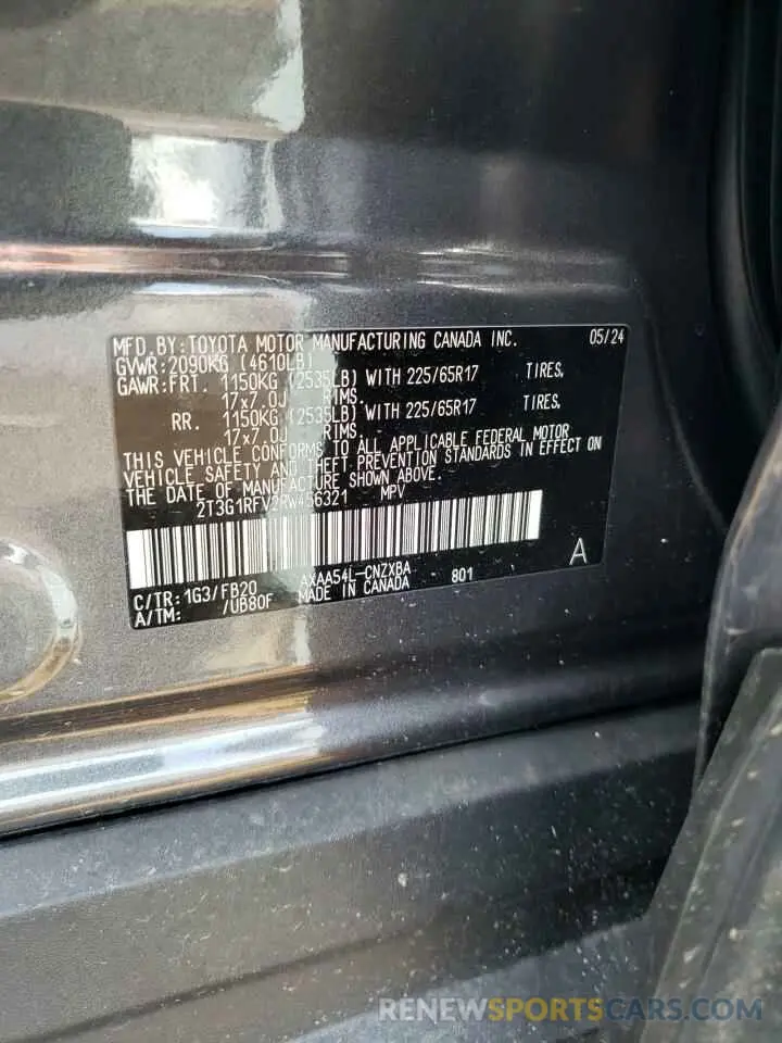 12 Photograph of a damaged car 2T3G1RFV2RW456321 TOYOTA RAV4 2024