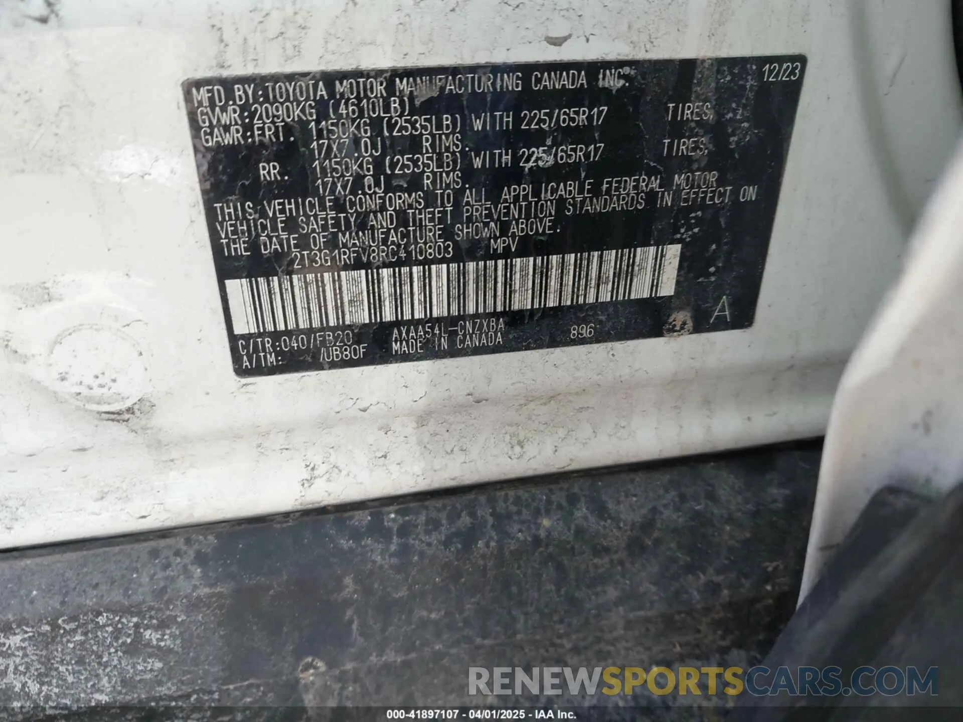 9 Photograph of a damaged car 2T3G1RFV8RC410803 TOYOTA RAV4 2024