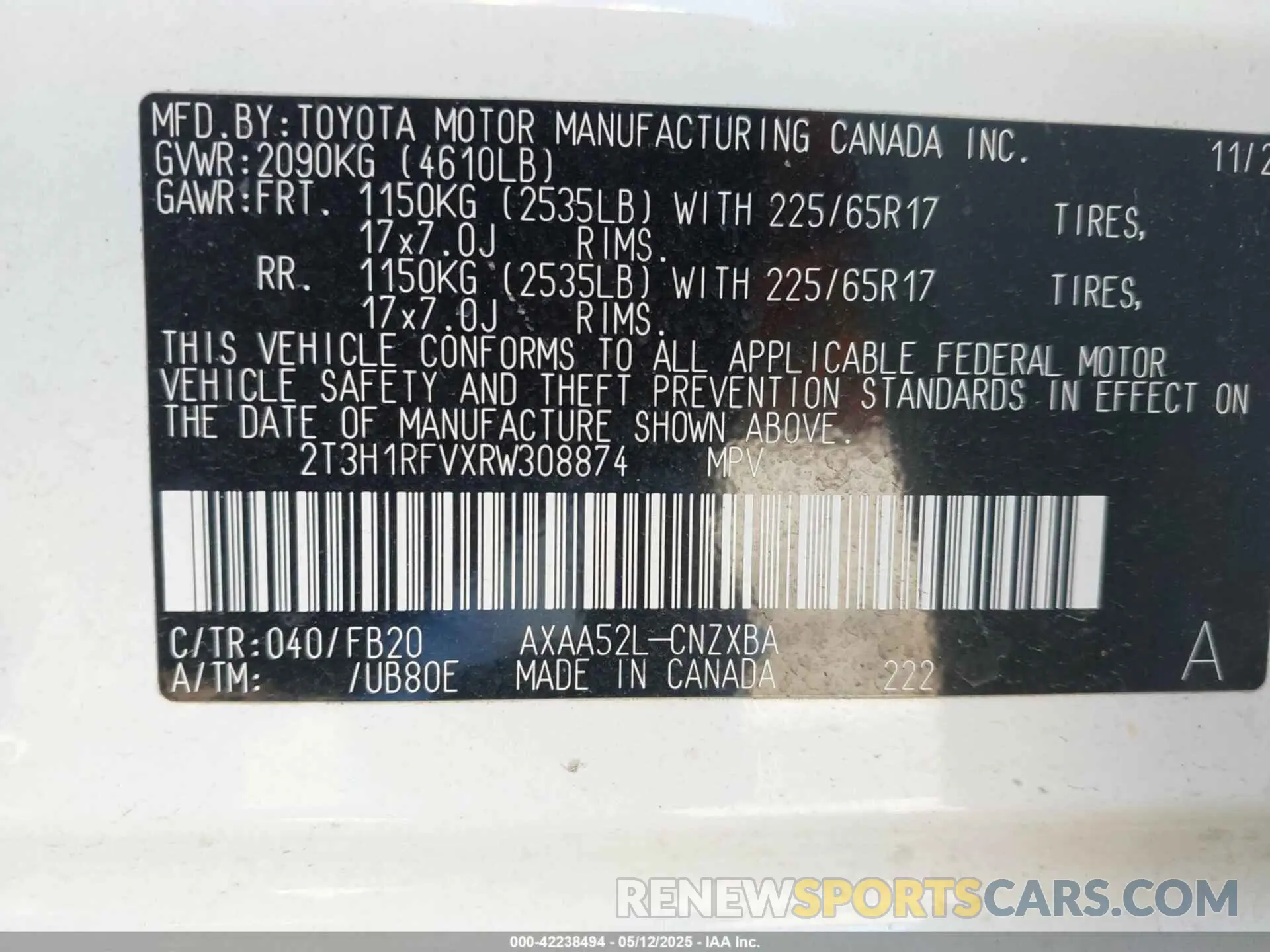 9 Photograph of a damaged car 2T3H1RFVXRW308874 TOYOTA RAV4 2024