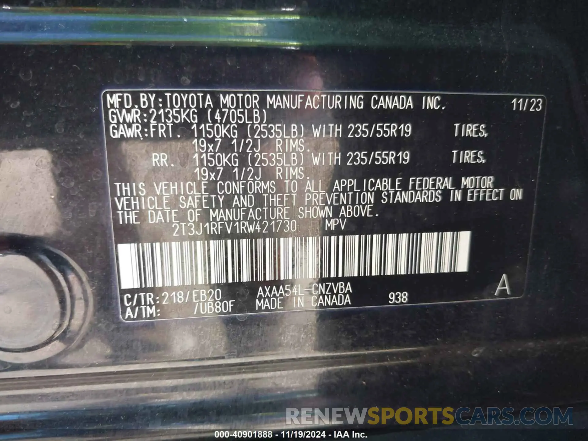 9 Photograph of a damaged car 2T3J1RFV1RW421730 TOYOTA RAV4 2024