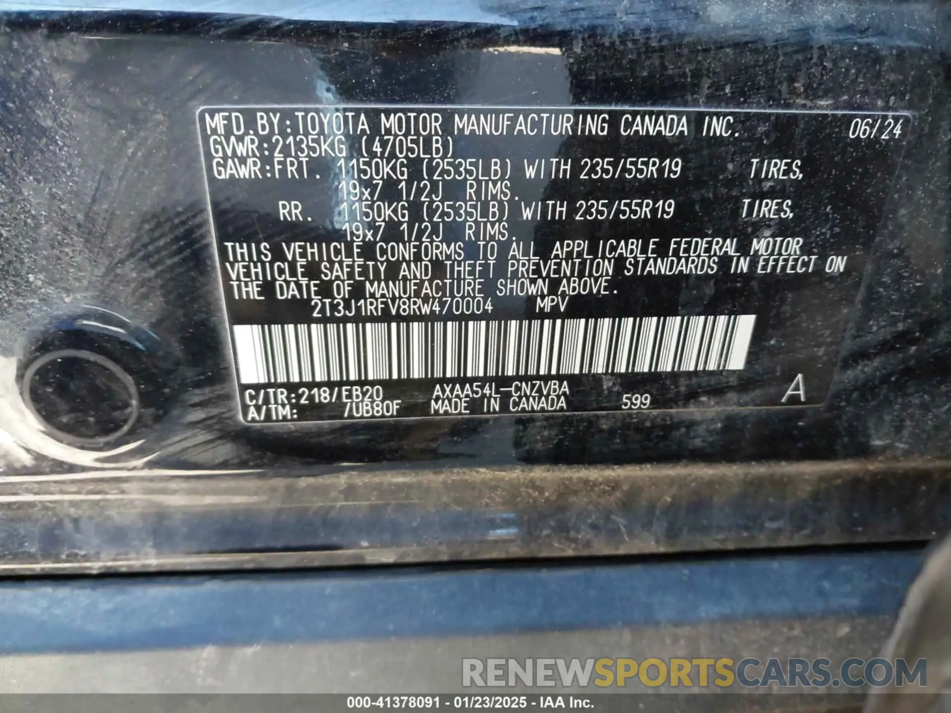 9 Photograph of a damaged car 2T3J1RFV8RW470004 TOYOTA RAV4 2024