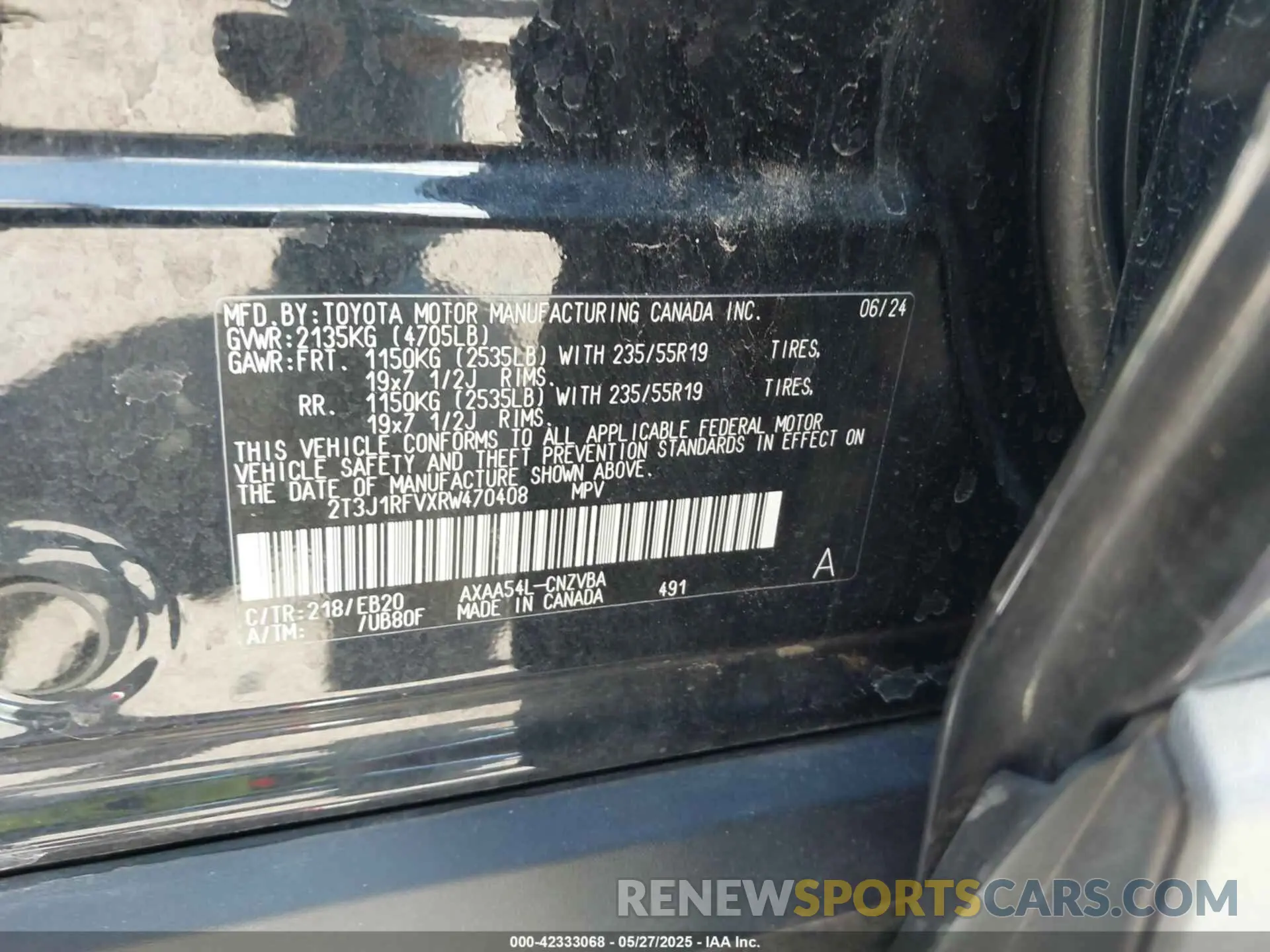 9 Photograph of a damaged car 2T3J1RFVXRW470408 TOYOTA RAV4 2024