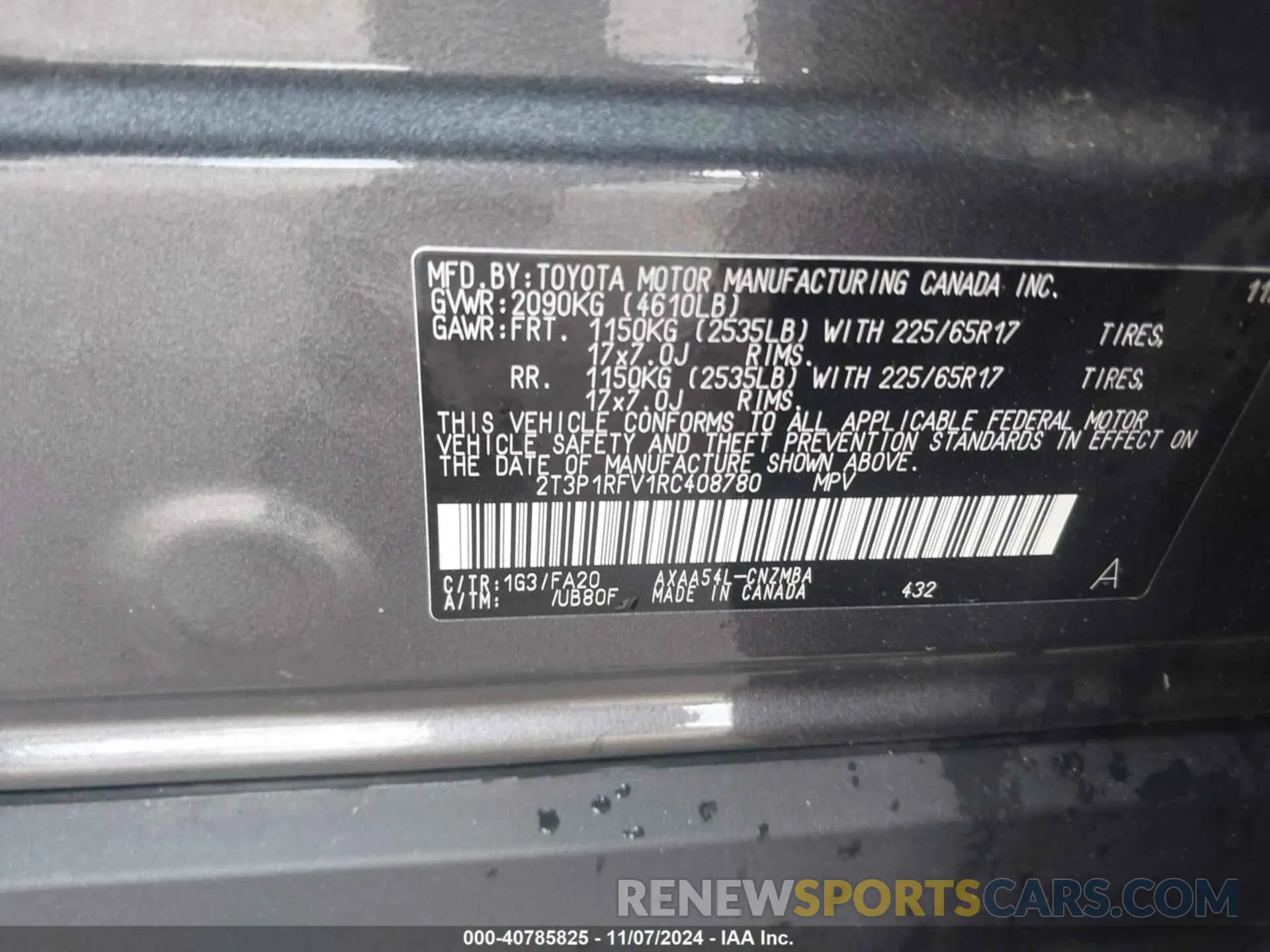 9 Photograph of a damaged car 2T3P1RFV1RC408780 TOYOTA RAV4 2024