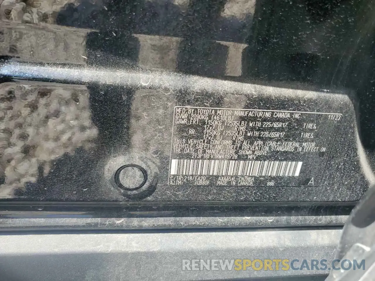 14 Photograph of a damaged car 2T3P1RFV1RW419728 TOYOTA RAV4 2024