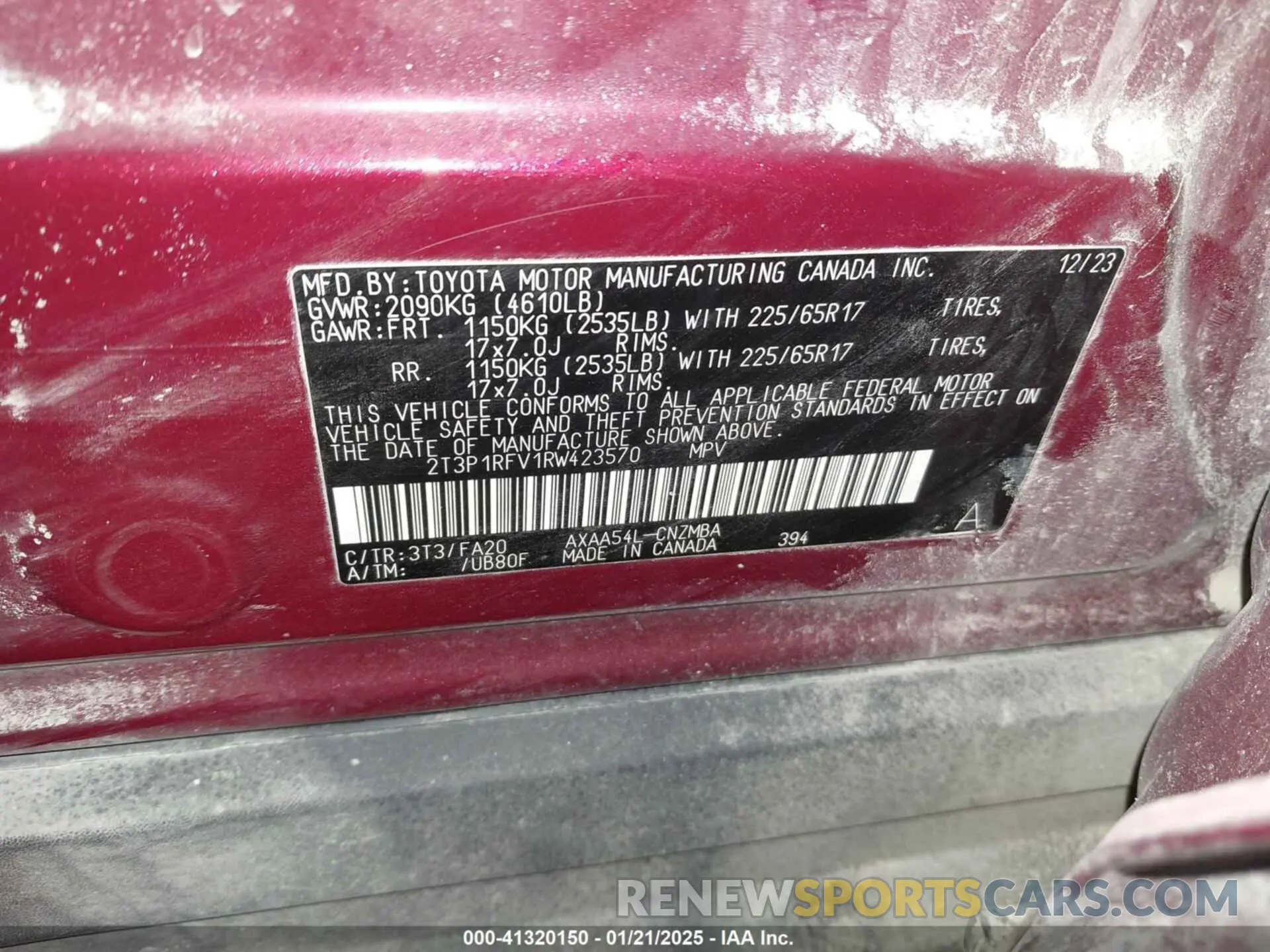 9 Photograph of a damaged car 2T3P1RFV1RW423570 TOYOTA RAV4 2024