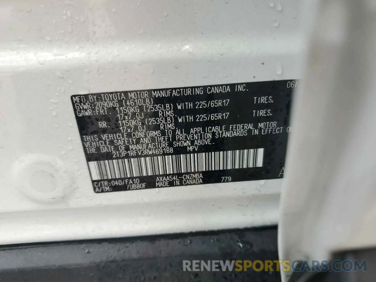 14 Photograph of a damaged car 2T3P1RFV3RW469188 TOYOTA RAV4 2024