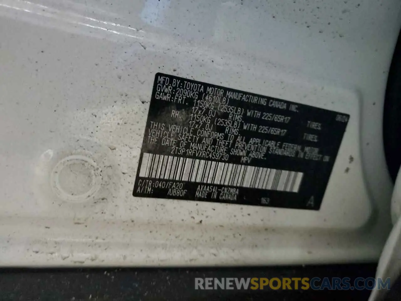 13 Photograph of a damaged car 2T3P1RFVXRC459730 TOYOTA RAV4 2024