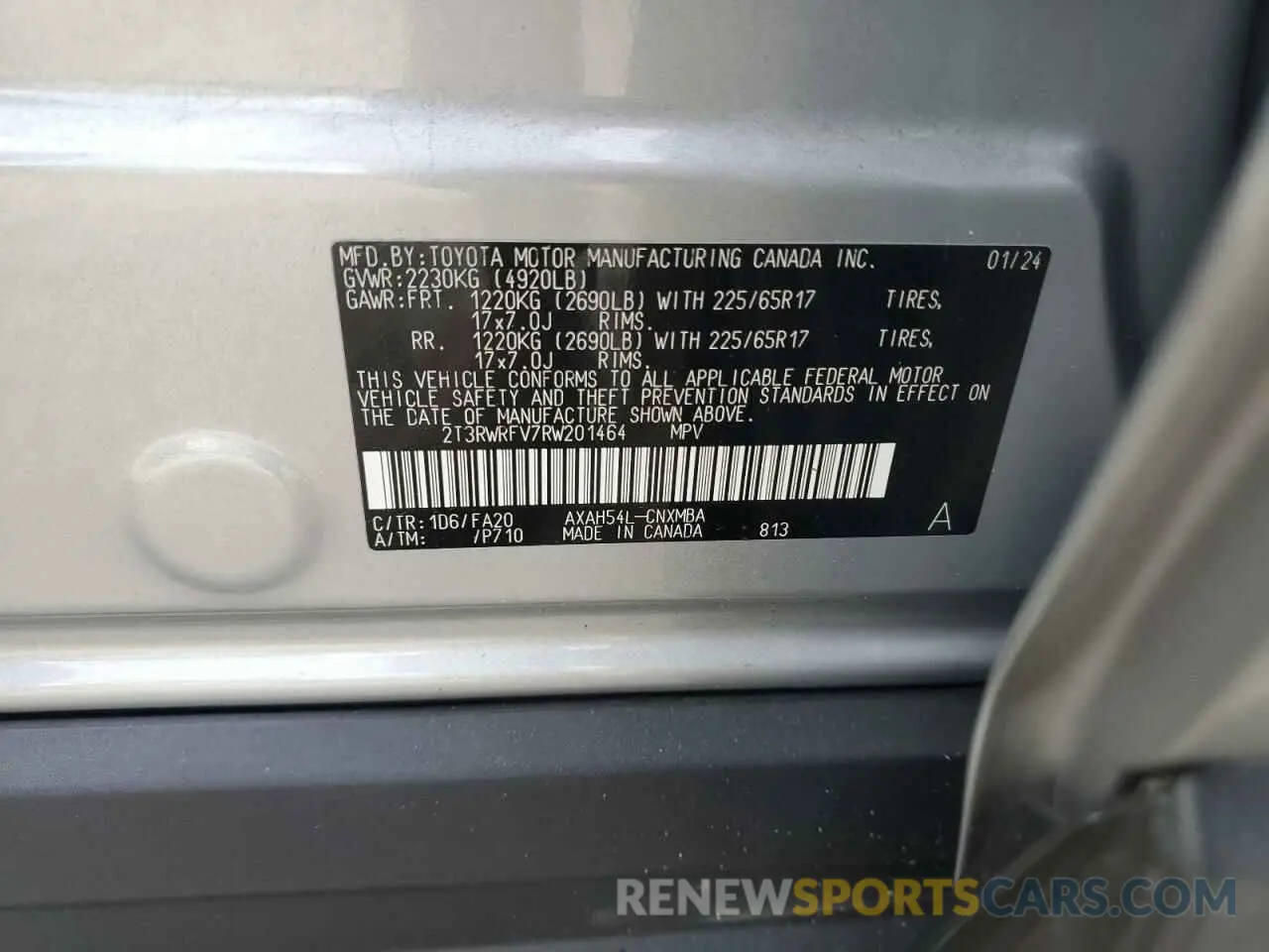 13 Photograph of a damaged car 2T3RWRFV7RW201464 TOYOTA RAV4 2024