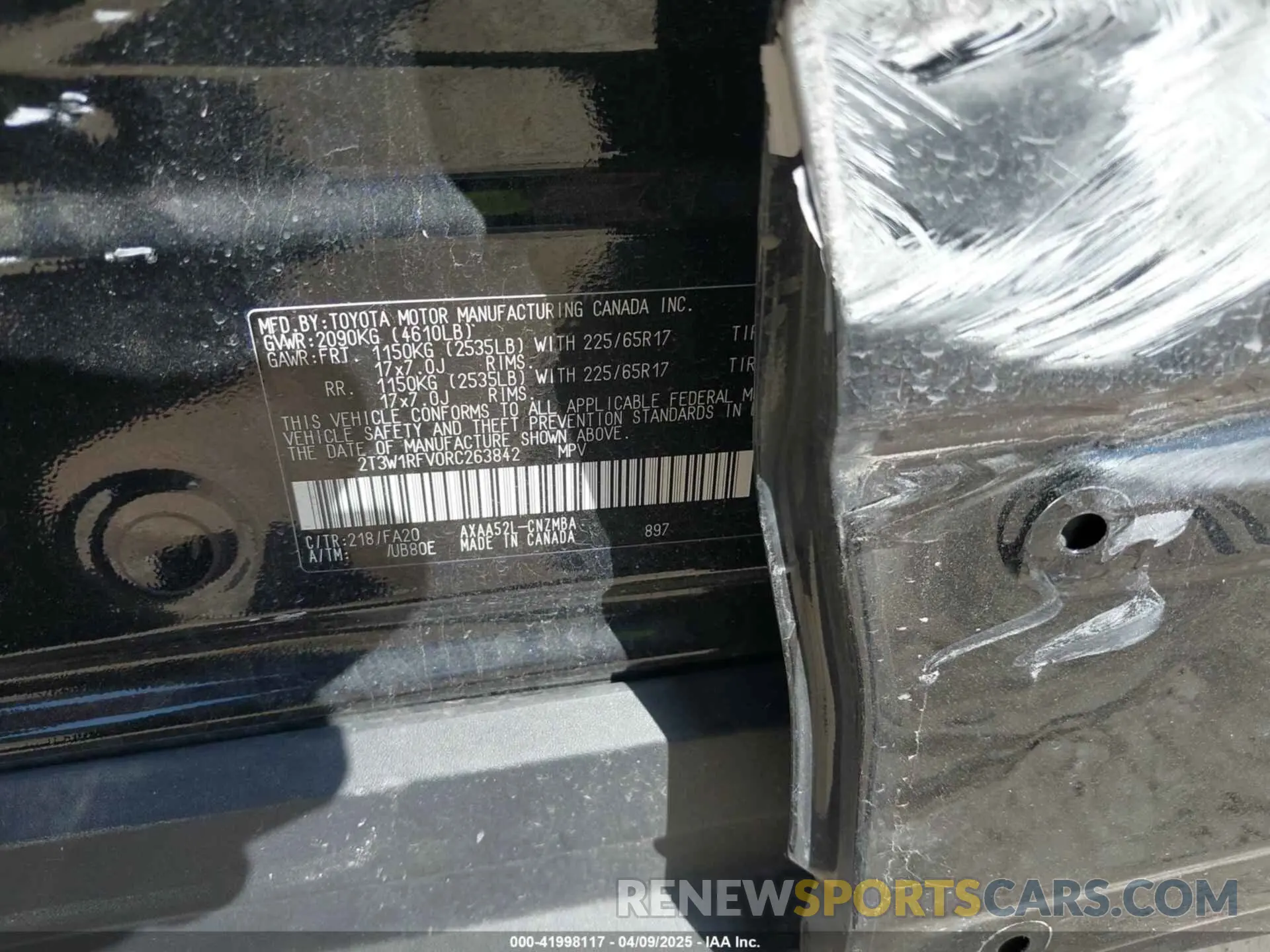 9 Photograph of a damaged car 2T3W1RFV0RC263842 TOYOTA RAV4 2024