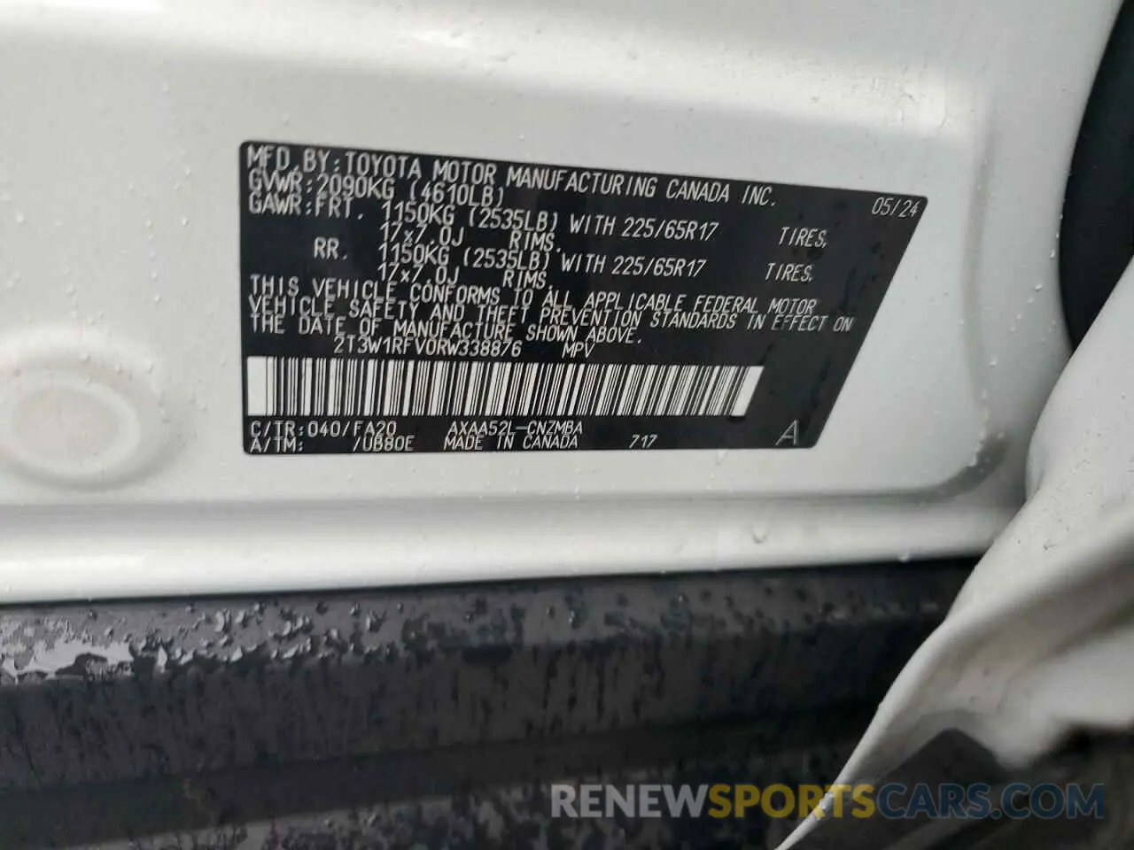 12 Photograph of a damaged car 2T3W1RFV0RW338876 TOYOTA RAV4 2024