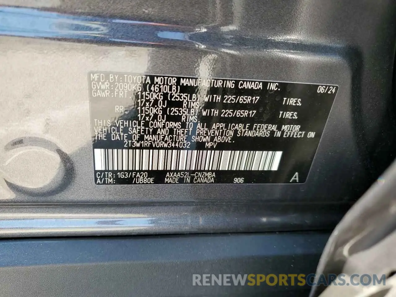14 Photograph of a damaged car 2T3W1RFV0RW344032 TOYOTA RAV4 2024