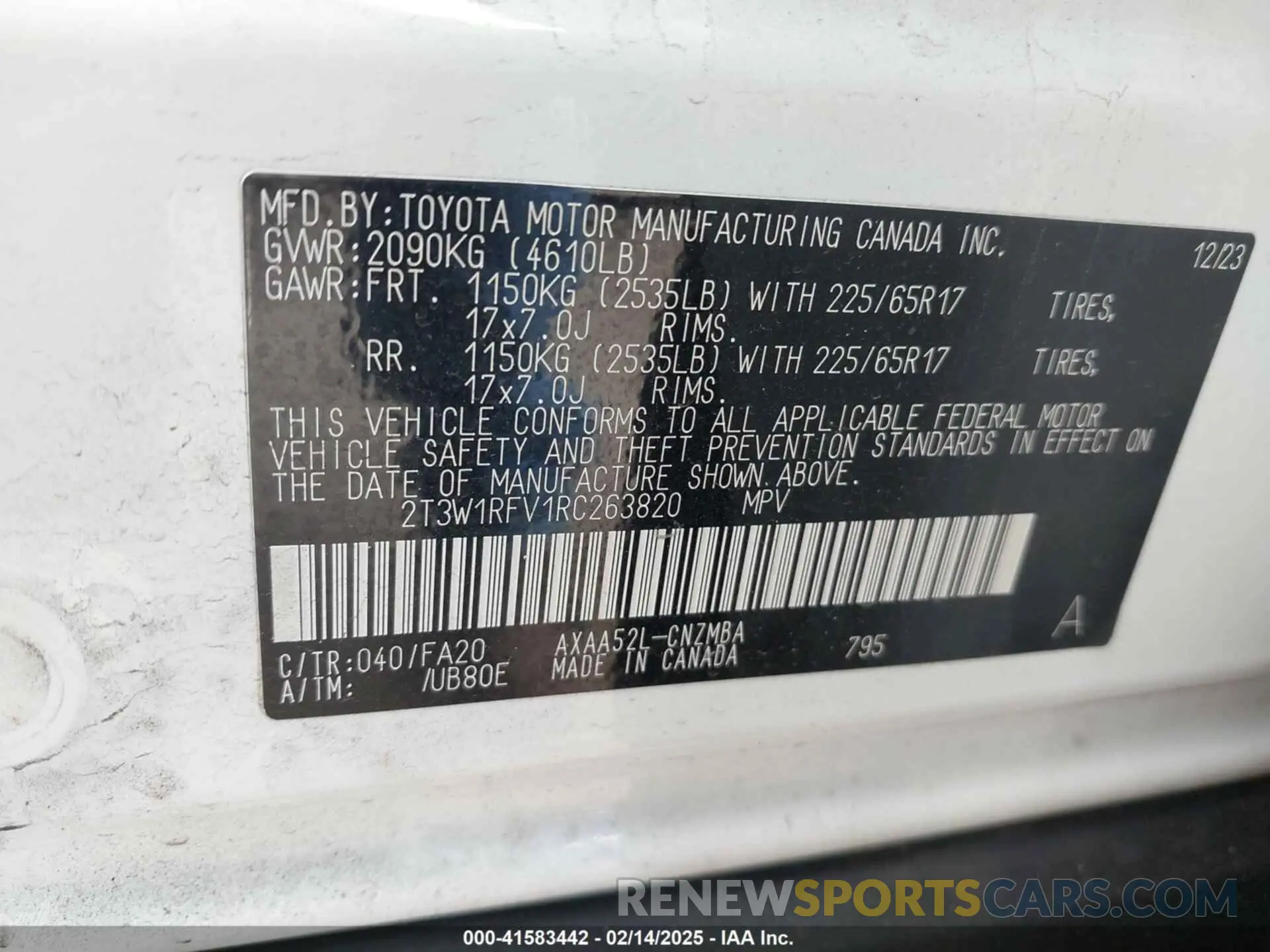 9 Photograph of a damaged car 2T3W1RFV1RC263820 TOYOTA RAV4 2024