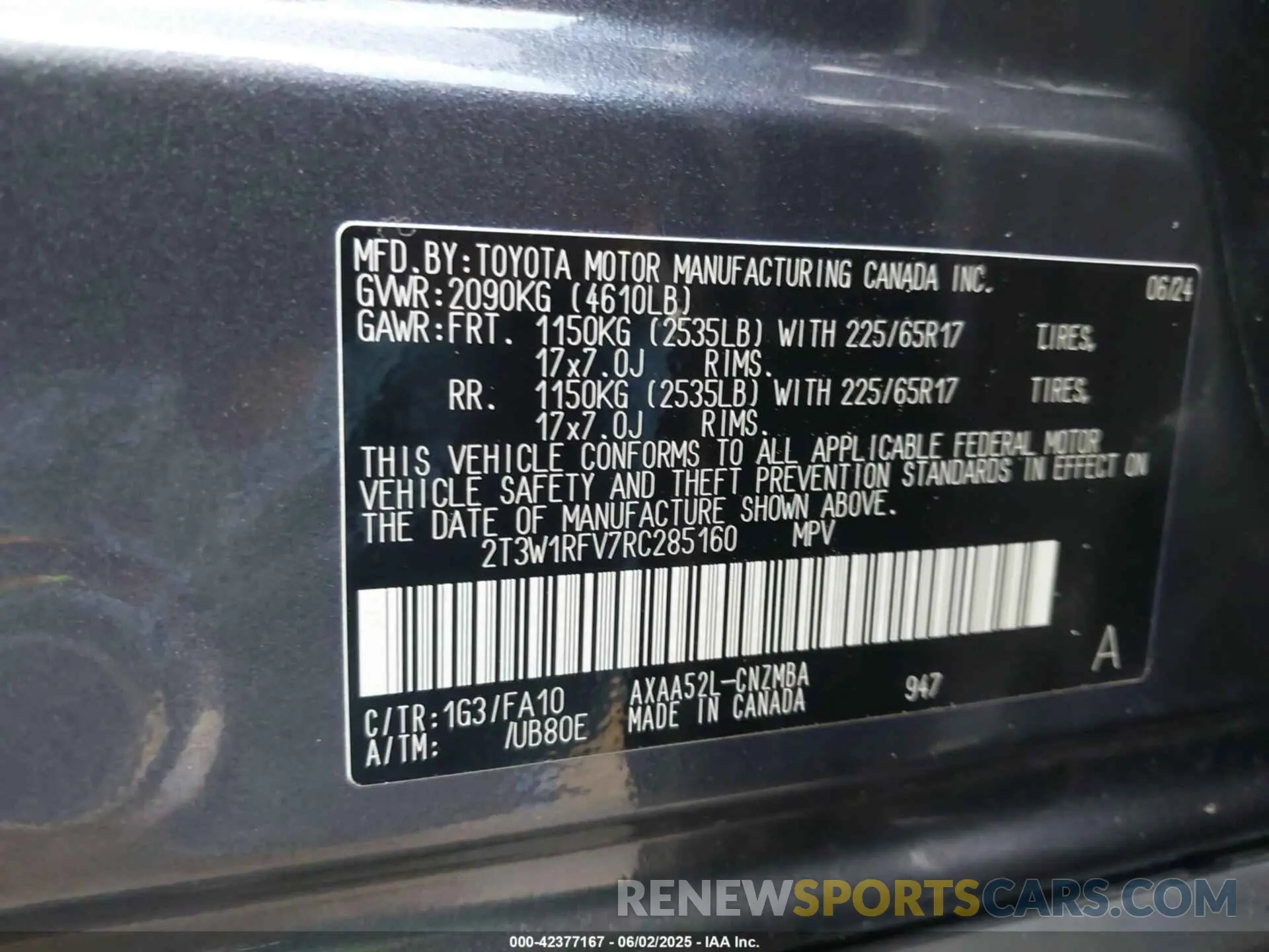 9 Photograph of a damaged car 2T3W1RFV7RC285160 TOYOTA RAV4 2024