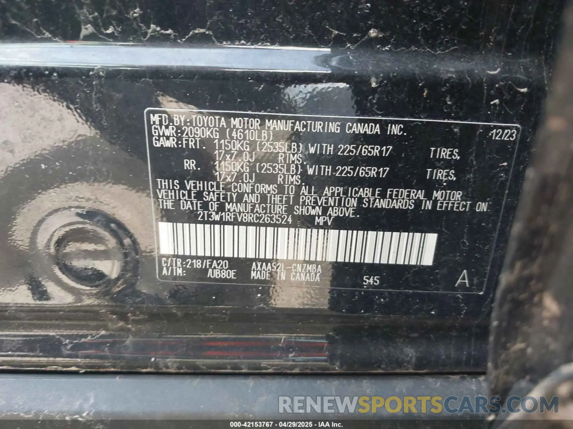 9 Photograph of a damaged car 2T3W1RFV8RC263524 TOYOTA RAV4 2024