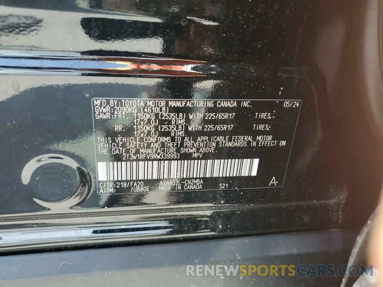 12 Photograph of a damaged car 2T3W1RFV9RW339993 TOYOTA RAV4 2024