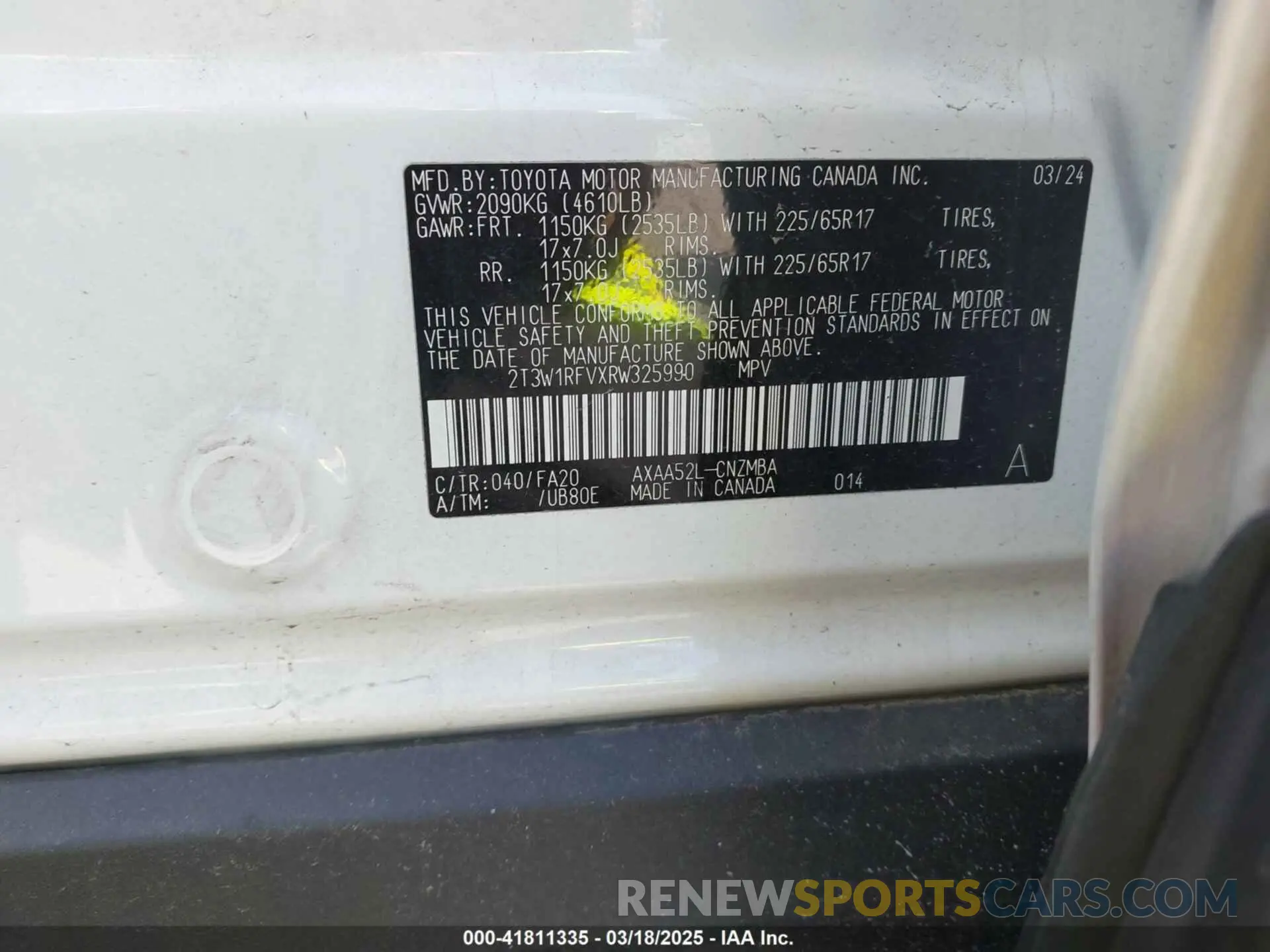 9 Photograph of a damaged car 2T3W1RFVXRW325990 TOYOTA RAV4 2024