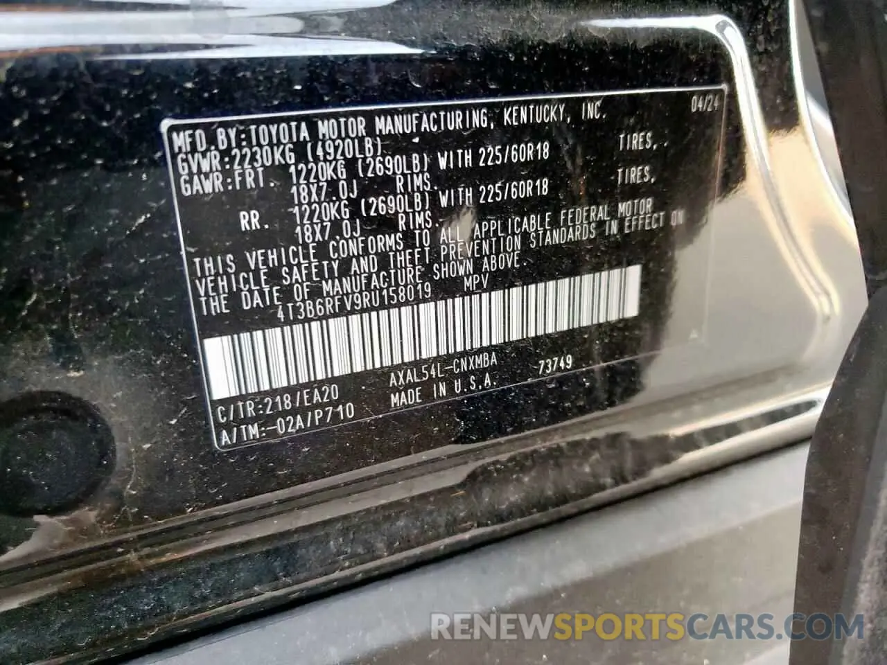 14 Photograph of a damaged car 4T3B6RFV9RU158019 TOYOTA RAV4 2024