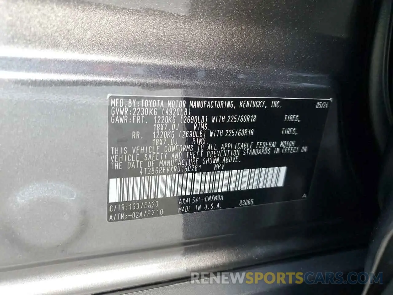 13 Photograph of a damaged car 4T3B6RFVXRU160281 TOYOTA RAV4 2024