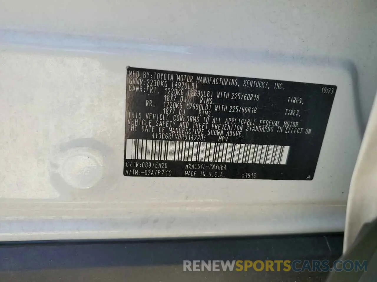 12 Photograph of a damaged car 4T3D6RFV0RU142204 TOYOTA RAV4 2024