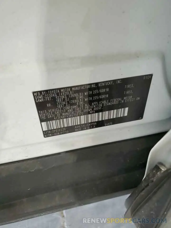 13 Photograph of a damaged car 4T3E6RFV3RU150172 TOYOTA RAV4 2024