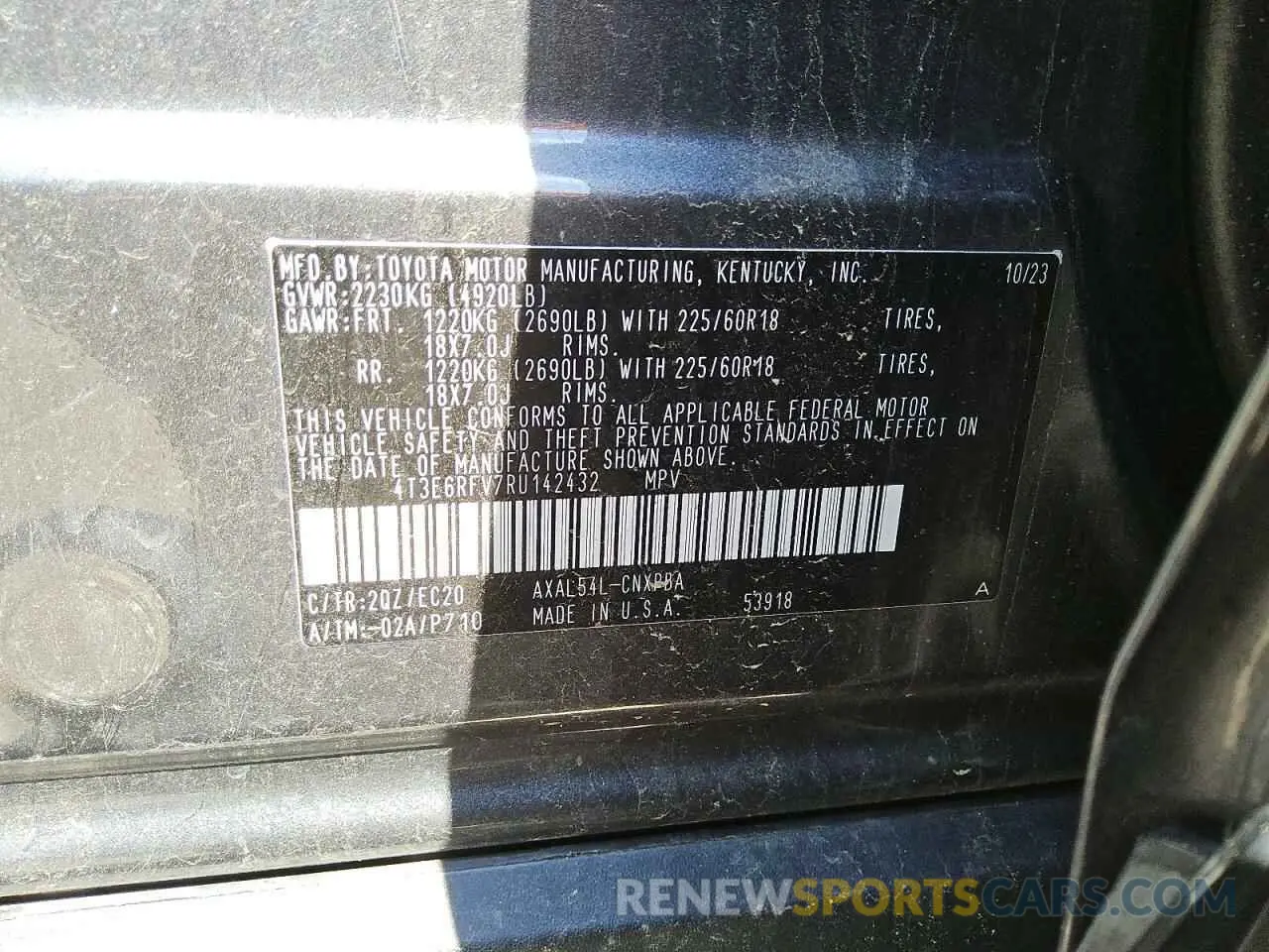 13 Photograph of a damaged car 4T3E6RFV7RU142432 TOYOTA RAV4 2024