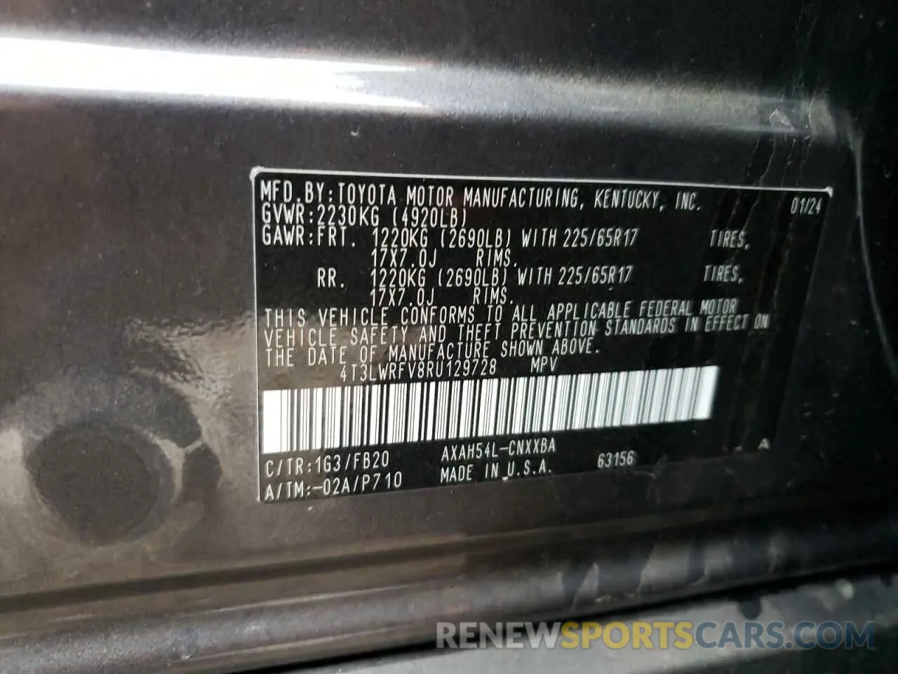13 Photograph of a damaged car 4T3LWRFV8RU129728 TOYOTA RAV4 2024