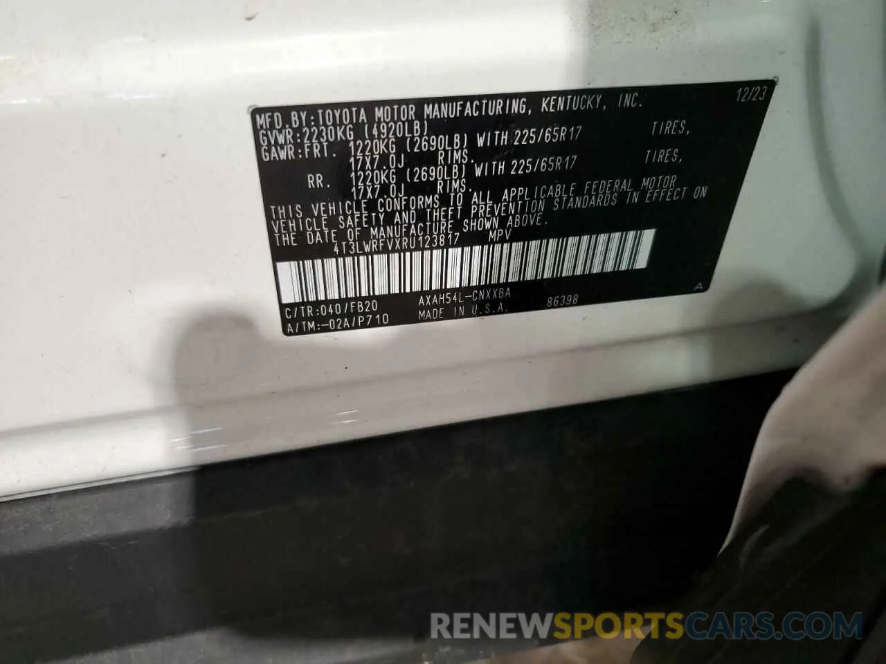 13 Photograph of a damaged car 4T3LWRFVXRU123817 TOYOTA RAV4 2024