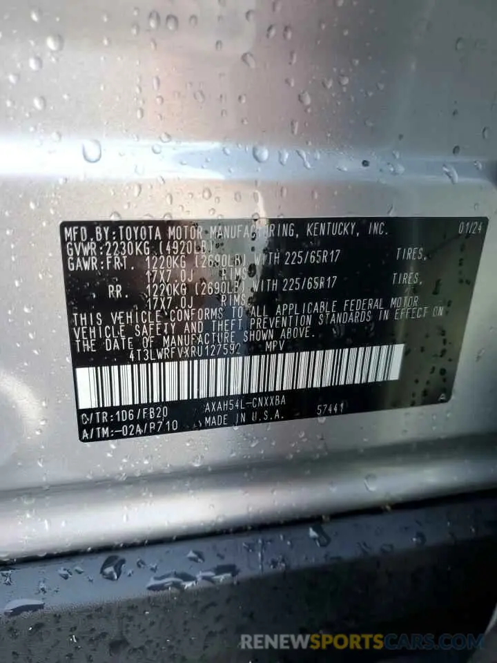14 Photograph of a damaged car 4T3LWRFVXRU127592 TOYOTA RAV4 2024