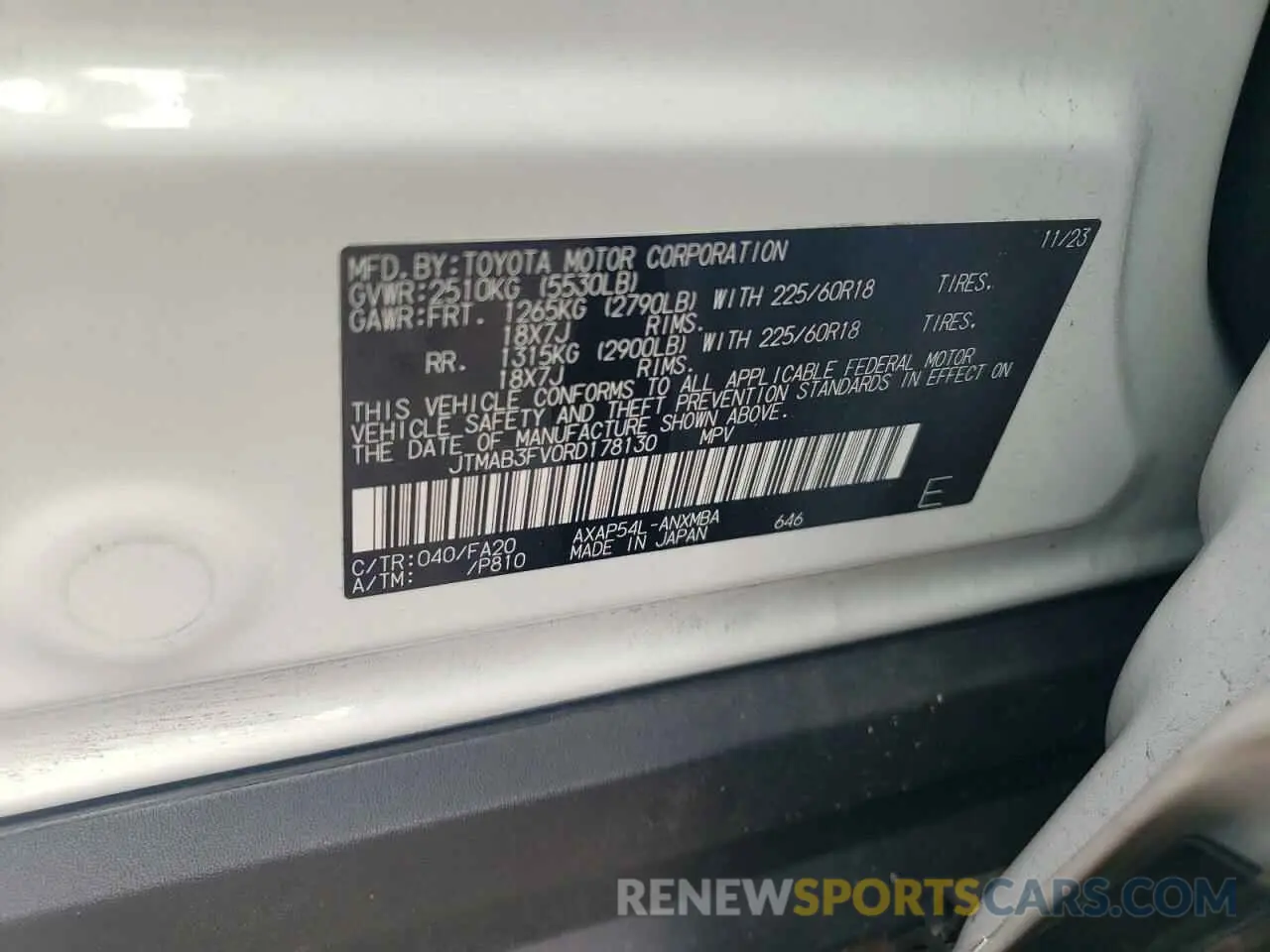 12 Photograph of a damaged car JTMAB3FV0RD178130 TOYOTA RAV4 2024