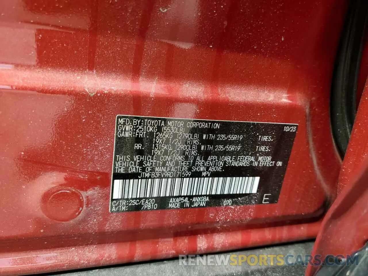 15 Photograph of a damaged car JTMFB3FV9RD171599 TOYOTA RAV4 2024