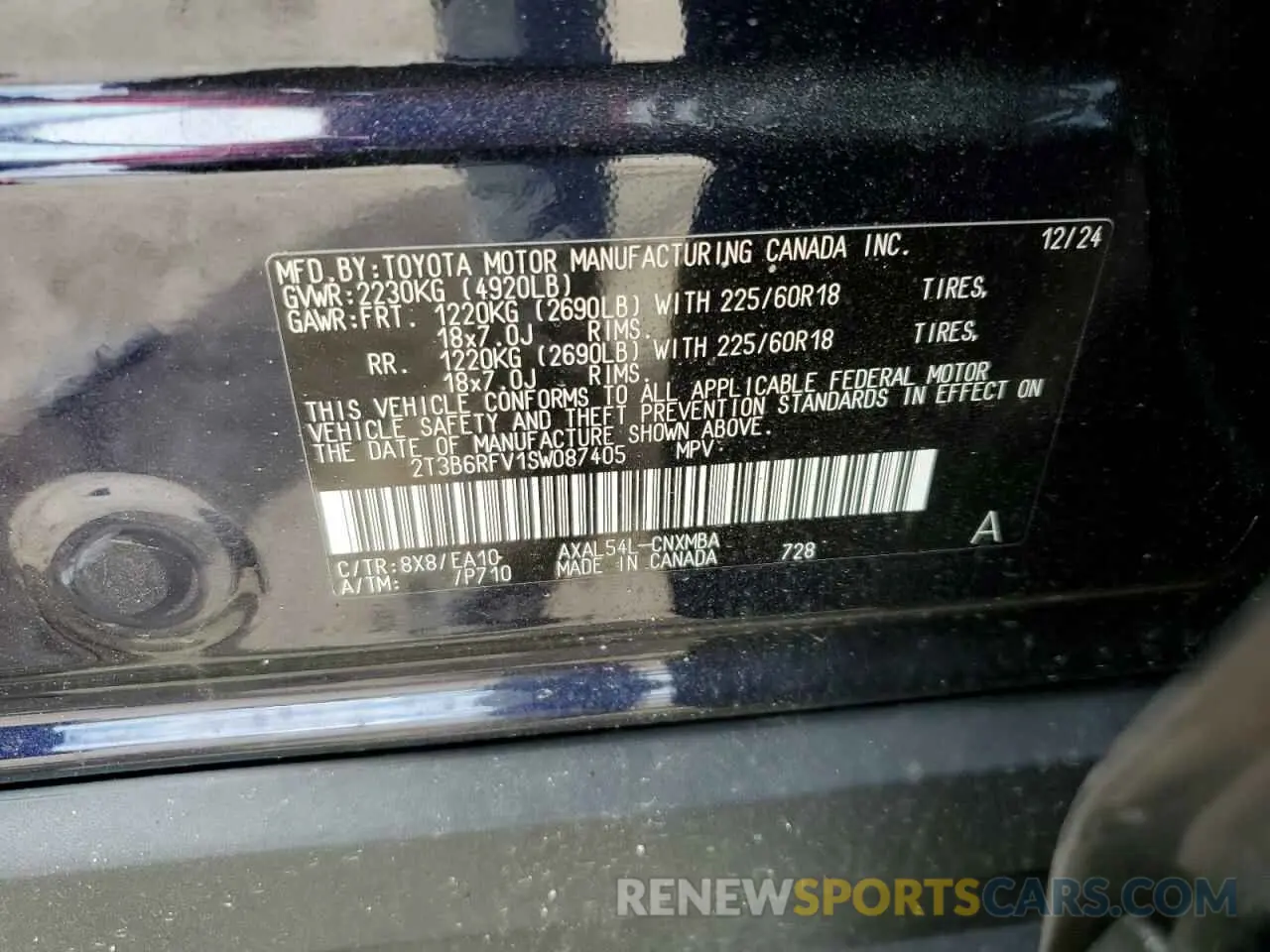 15 Photograph of a damaged car 2T3B6RFV1SW087405 TOYOTA RAV4 2025