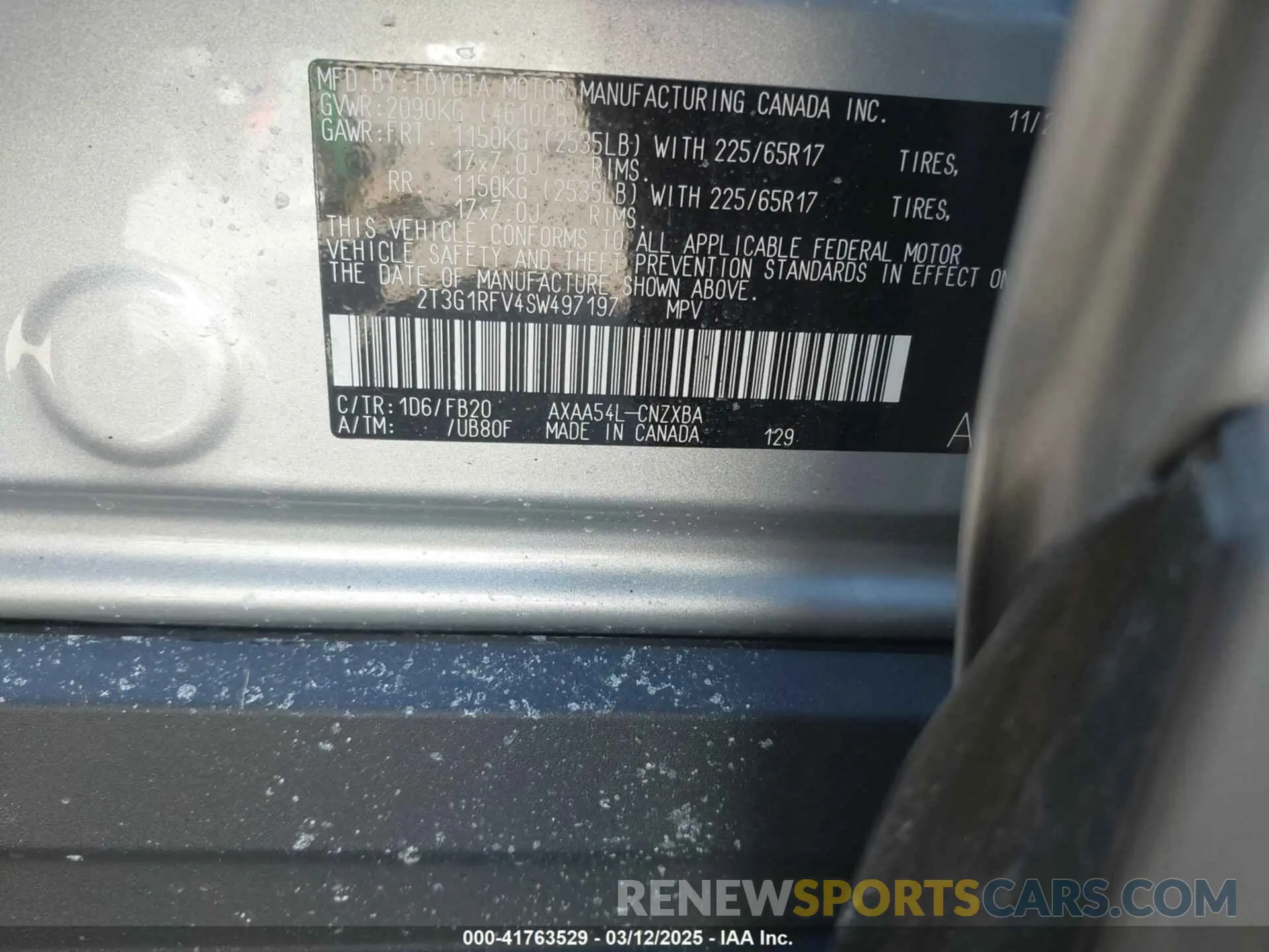 9 Photograph of a damaged car 2T3G1RFV4SW497197 TOYOTA RAV4 2025